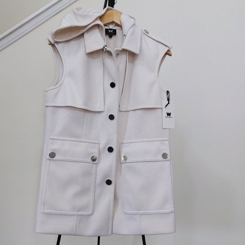 New W by Worth White Vest Jacket